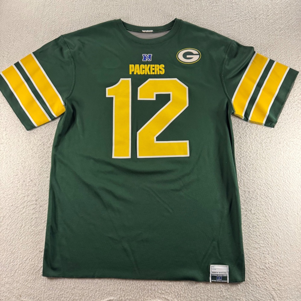Green Bay Packers Aaron Rodgers 12 Football Jersey NFL Men Size Large Tailgate